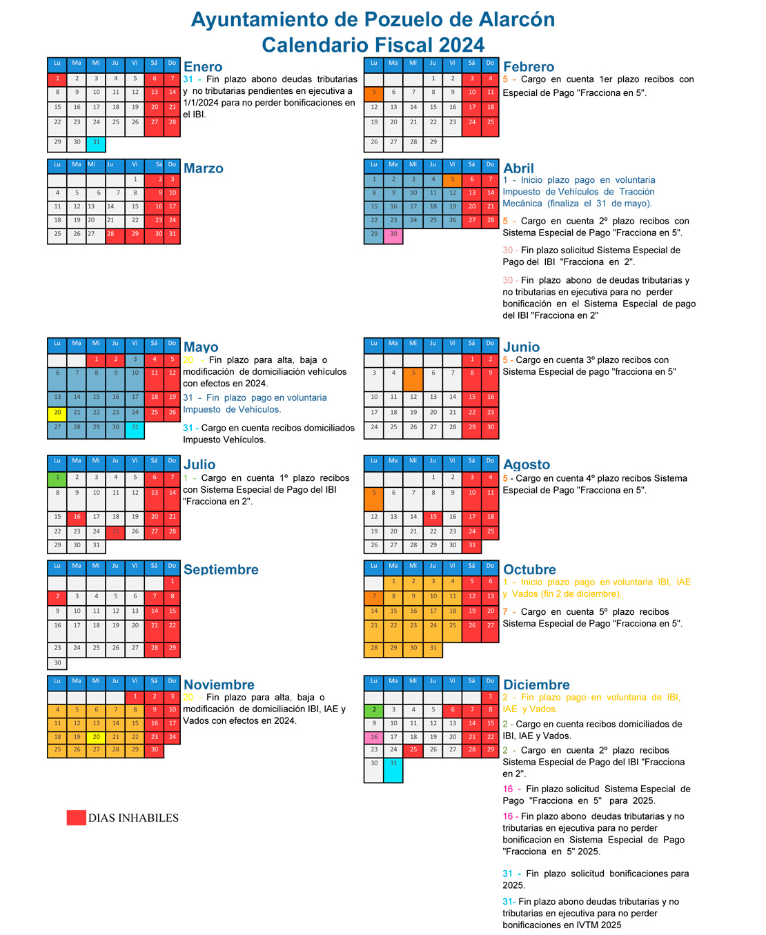 Calendario fiscal 2024