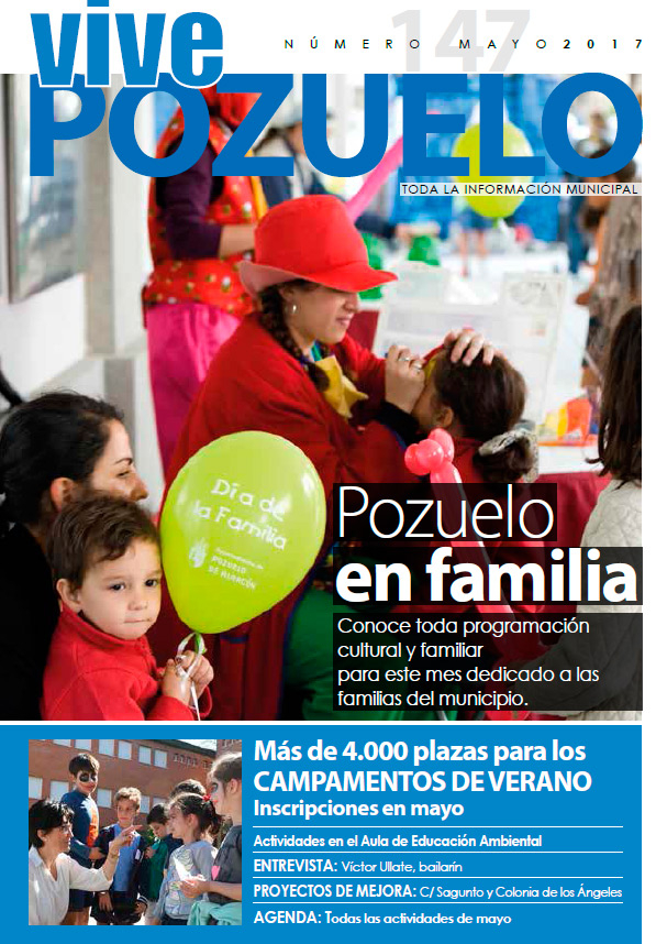 Portada Vive Pozuelo del mes de mayo de 2017